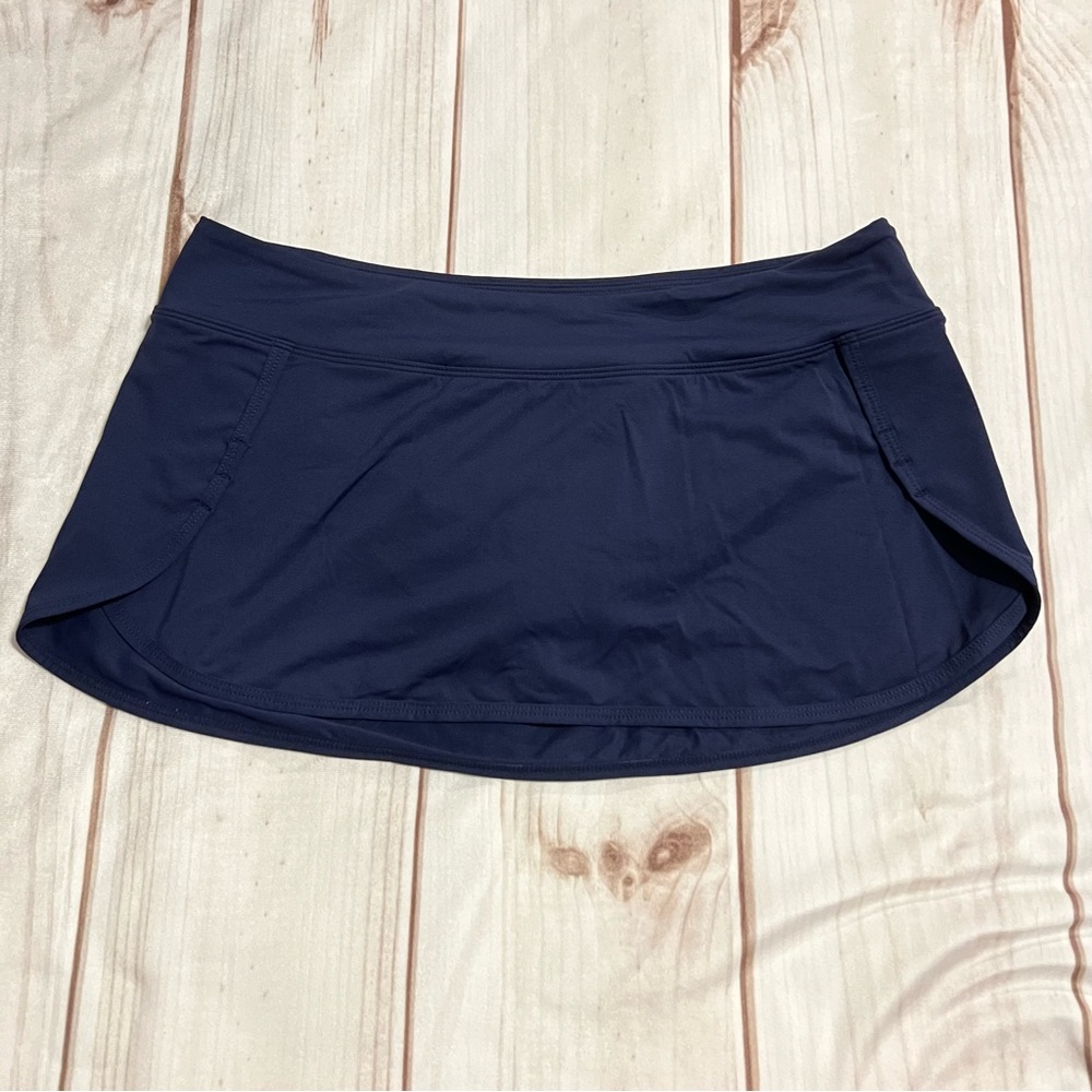 Athleta Tidal Swim Skirt Navy Blue Size Medium